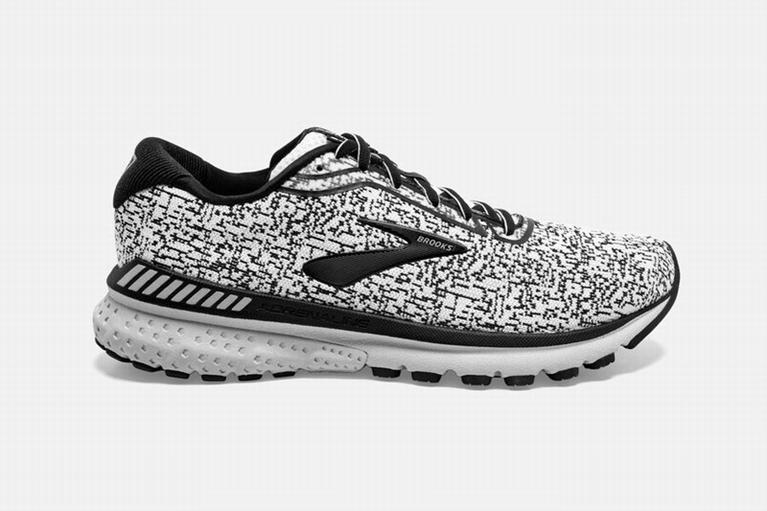 Brooks Adrenaline GTS 20 Mens Road Running Shoes - Black/White/Grey - Indonesia (MJHC-87946)